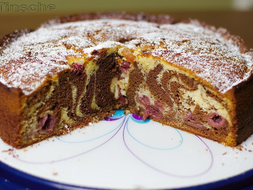 Zebra-Kirsch-Schoko-Kuchen - Rezept mit Bild - kochbar.de