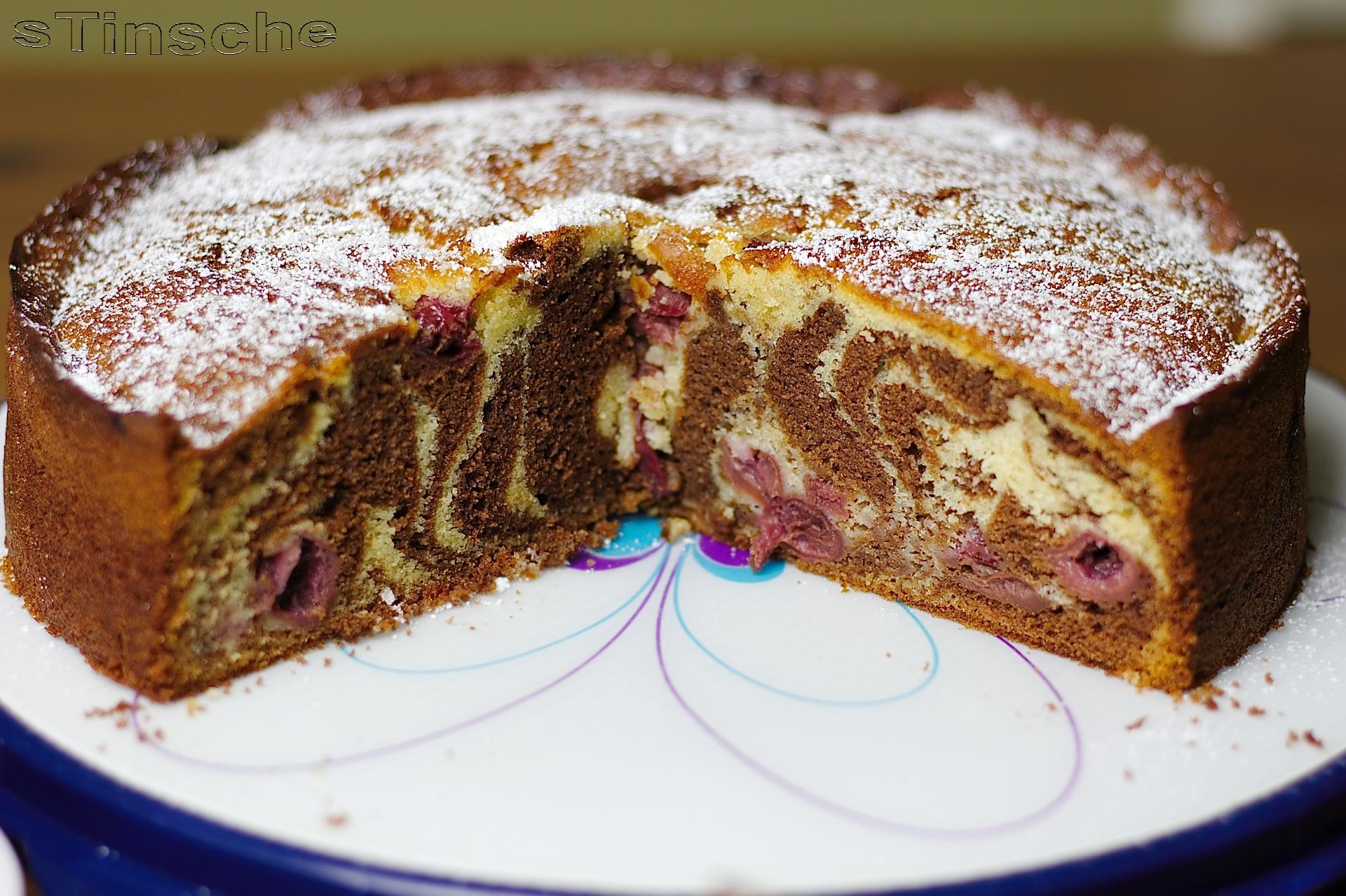 Bilder für Zebra-Kirsch-Schoko-Kuchen - Rezept