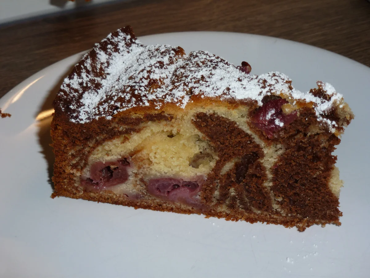 Rezept: Zebra-Kirsch-Schoko-Kuchen Bild Nr. 3530 Zebra-Kirsch-Schoko-Kuchen - Rezept - Bild Nr. 3530