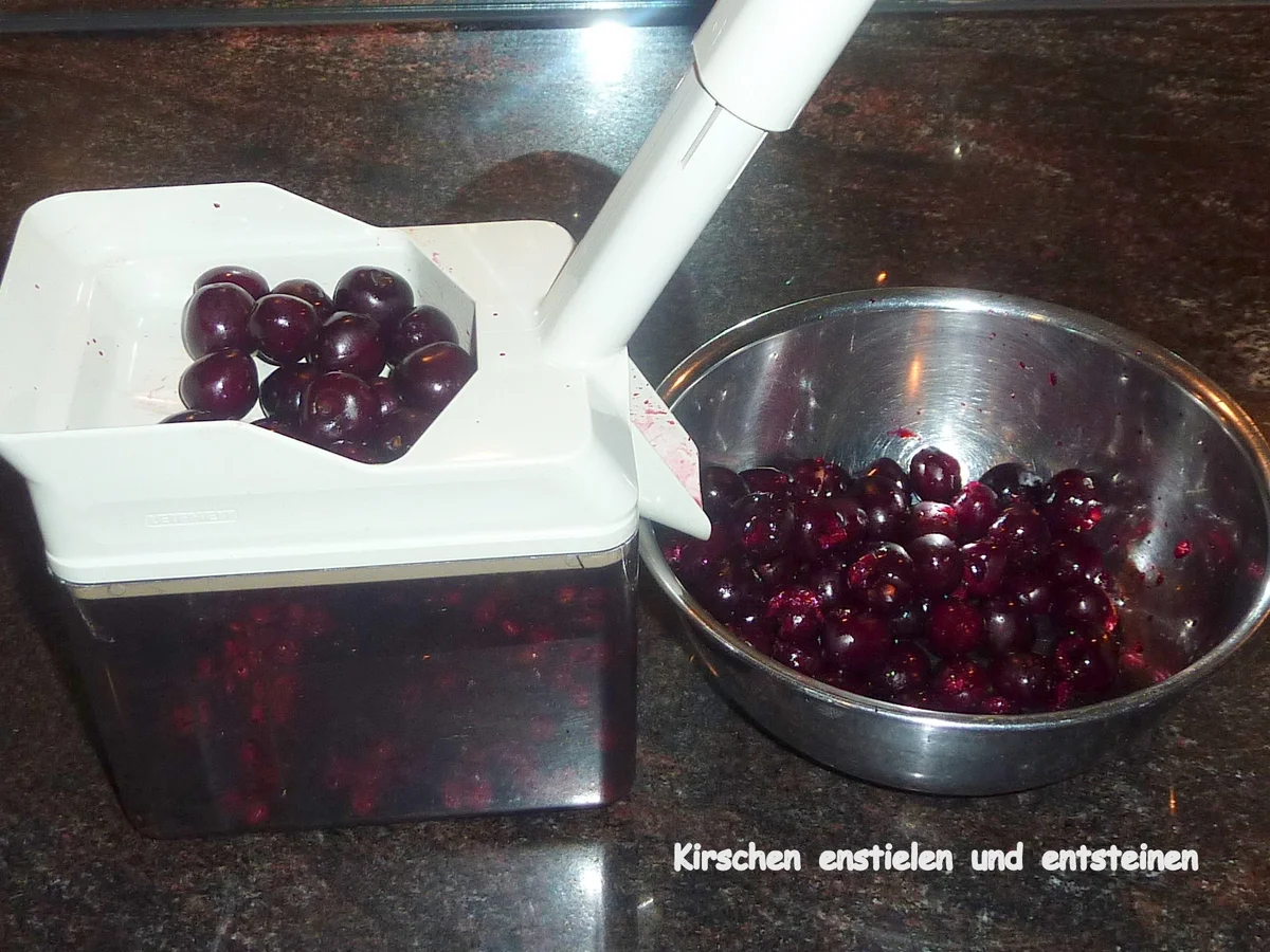 Kirschen Sorbet auf Kompott - Rezept - Bild Nr. 3529