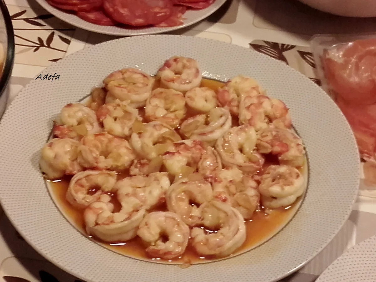 Gambas - Garnelen flambiert in Knoblauchöl - Rezept - Bild Nr. 3535