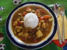 Hähnchenbrustfiletcurry mit roten Spitzpaprika und Basmatireis - Rezept - Bild Nr. 3553