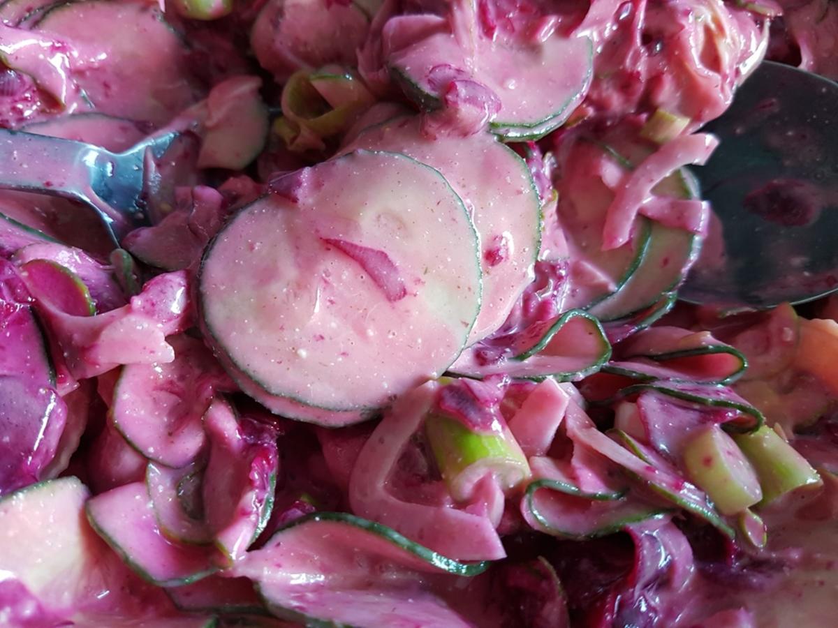 Gurken Rote Bete ergibt eine Pinke Köstlichkeit - Rezept - Bild Nr. 3563