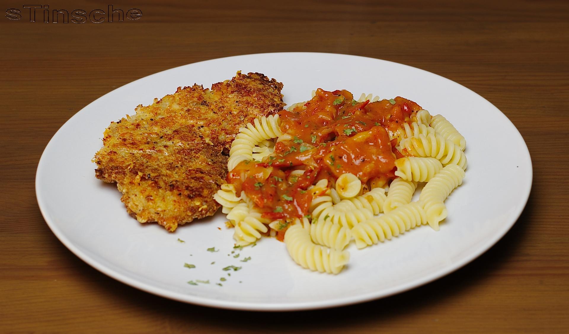 Panierte Käseschnitzel aus dem Ofen - Rezept von sTinsche