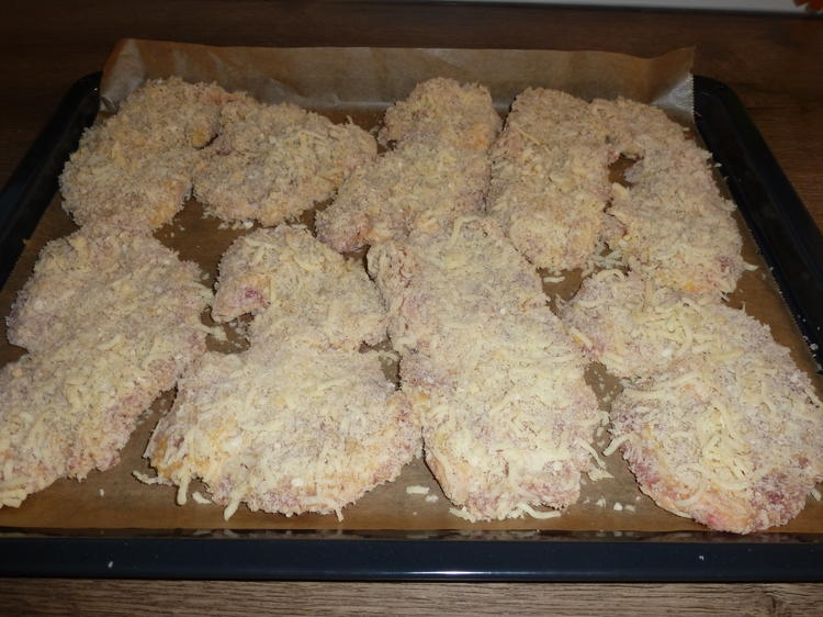 Panierte Käseschnitzel aus dem Ofen - Rezept - kochbar.de
