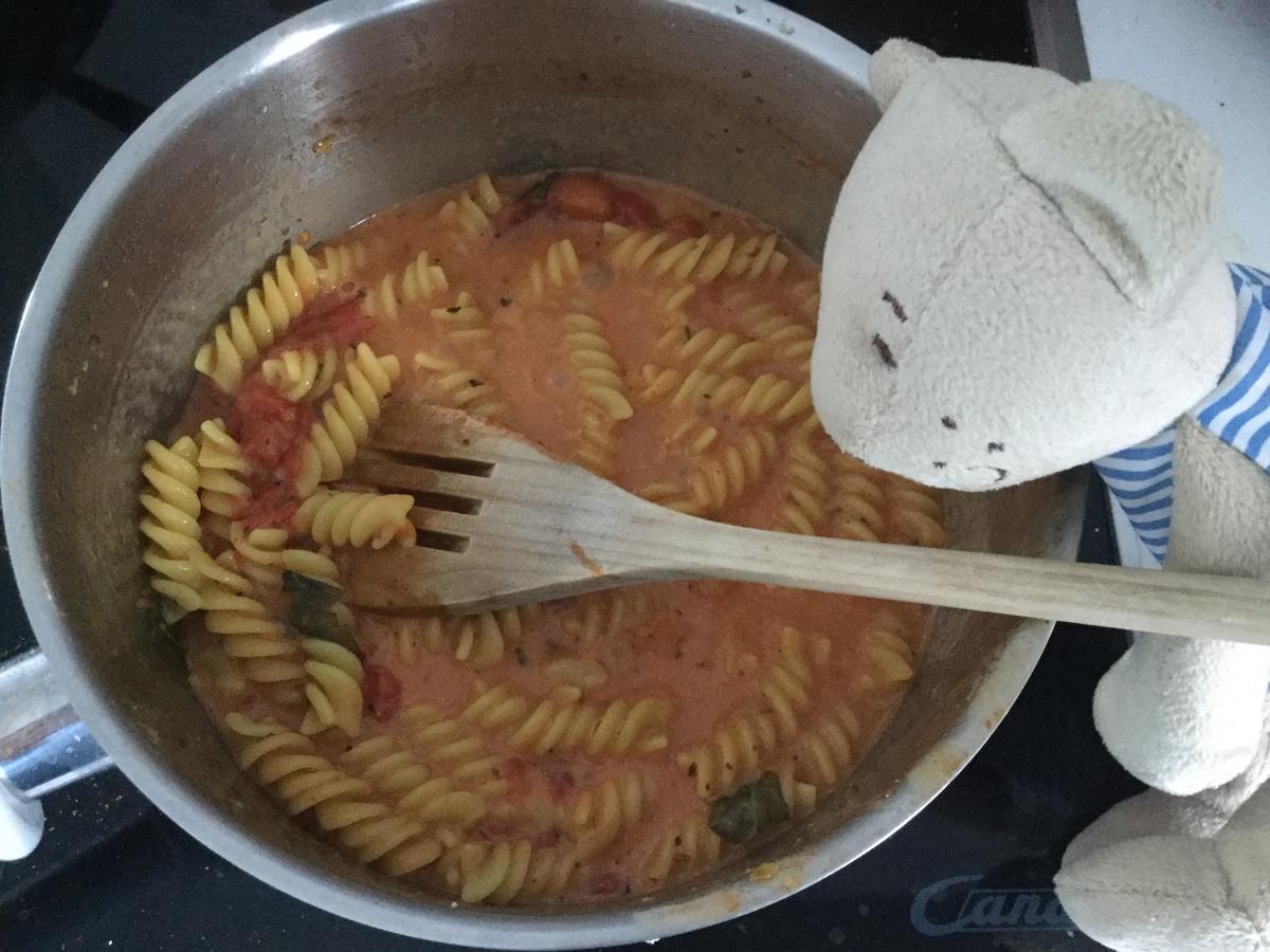 schnelle einfache One-Pot-Pasta mit Tomaten - Rezept - Bild Nr. 3620