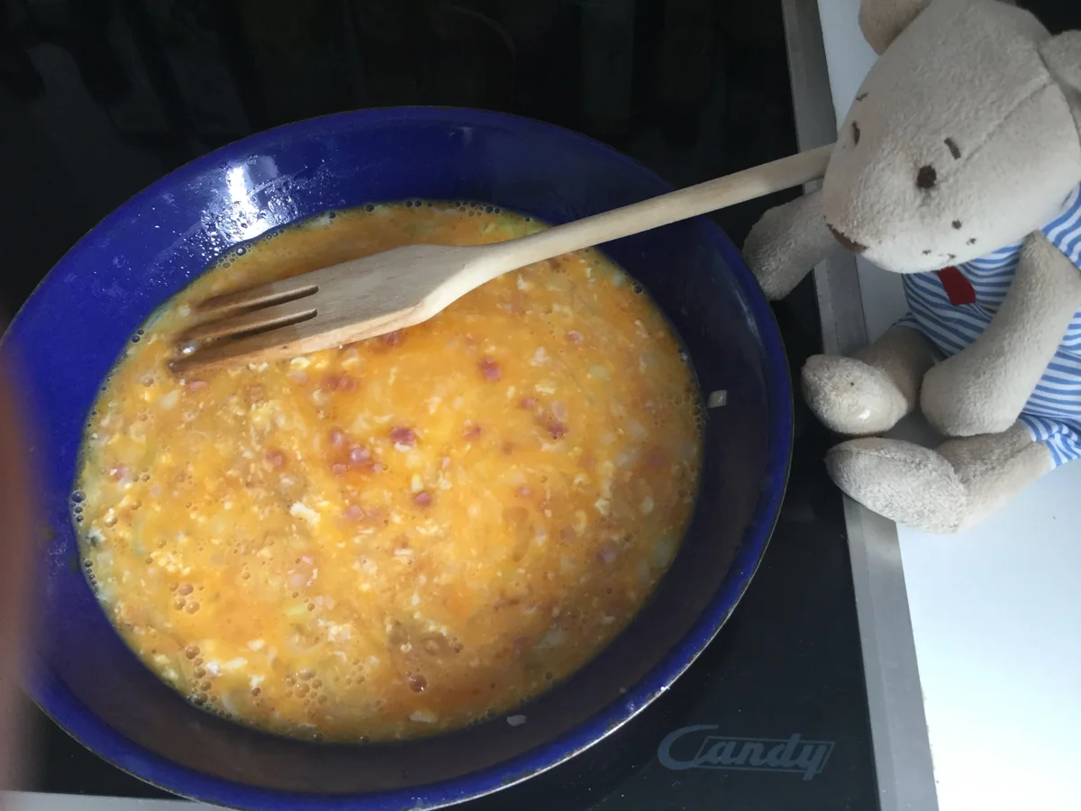 Rezept: Rührei mit Zwiebeln und Speck Bild Nr. 3621 Rührei mit Zwiebeln und Speck - Rezept - Bild Nr. 3621