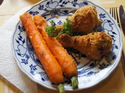 Knusper-Hähnchenkeulen mit Honig-Bundmöhren - Rezept - Bild Nr. 3634