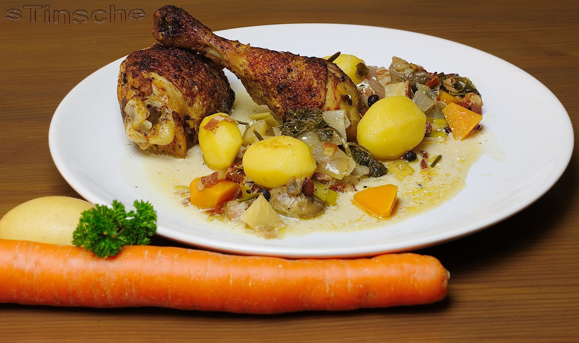 Coq au Vin Blanc Rezept Durch sTinsche