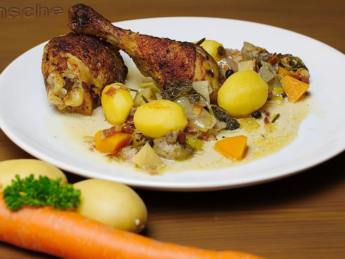Rezept: Coq au Vin Blanc Bild Nr. 3639 Coq au Vin Blanc - Rezept - Bild Nr. 3639