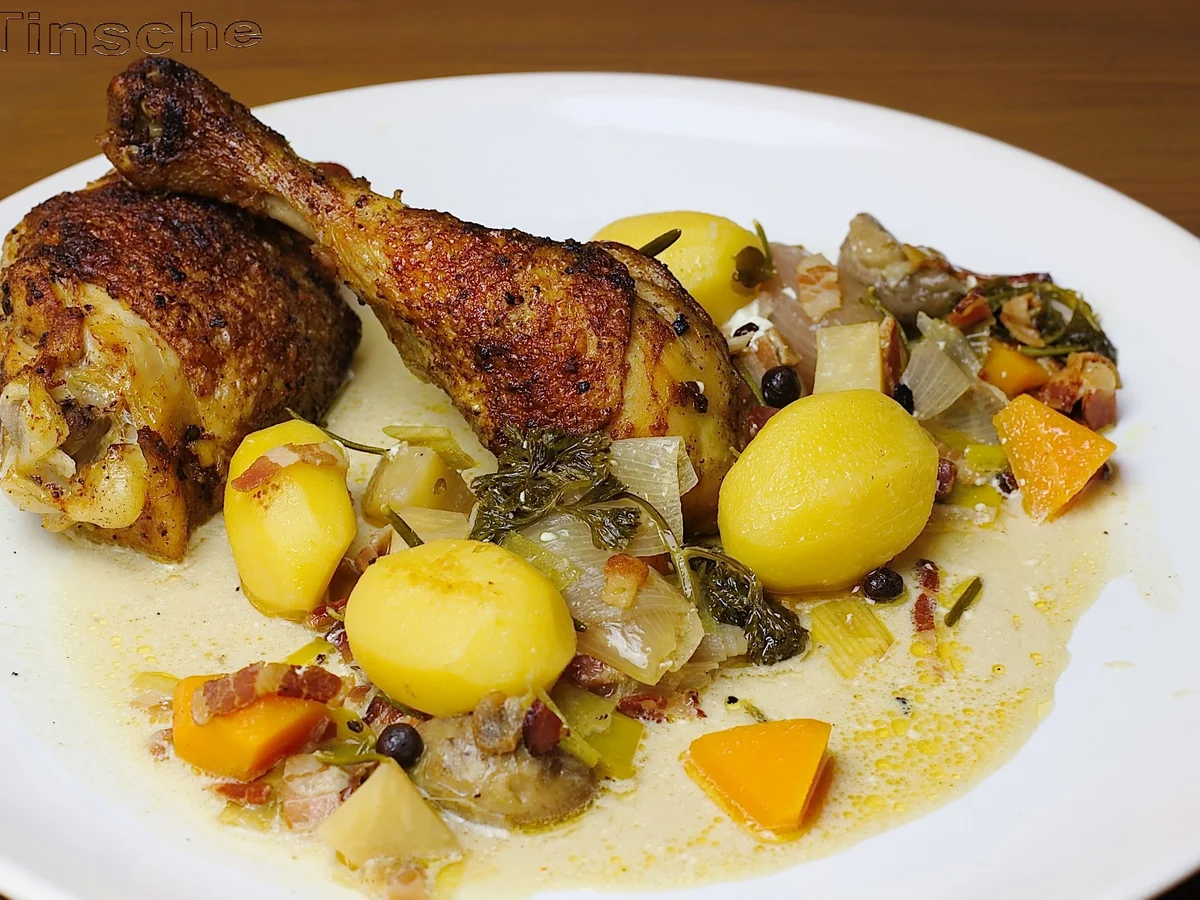 Rezept: Coq au Vin Blanc Bild Nr. 3640 Coq au Vin Blanc - Rezept - Bild Nr. 3640