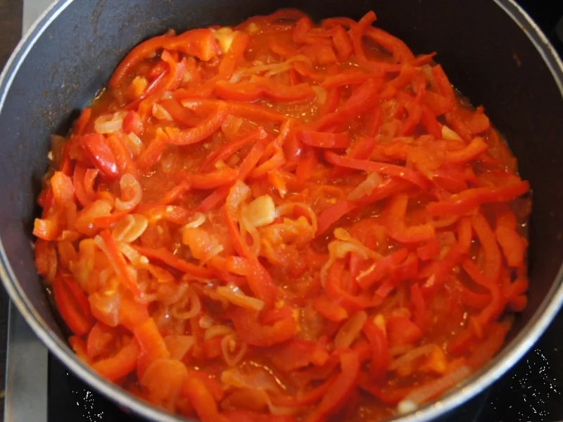 Seelachsfilet auf Tomaten-Paprika-Gemüse - Rezept - Bild Nr. 3644