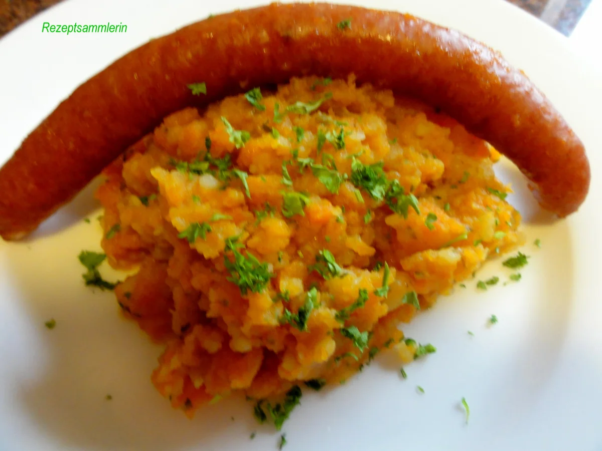 Rezept: Gemüse: KAROTTEN ~ EINTOPF mit Mettenden Bild Nr. 3644 Gemüse: KAROTTEN ~ EINTOPF mit Mettenden - Rezept - Bild Nr. 3644