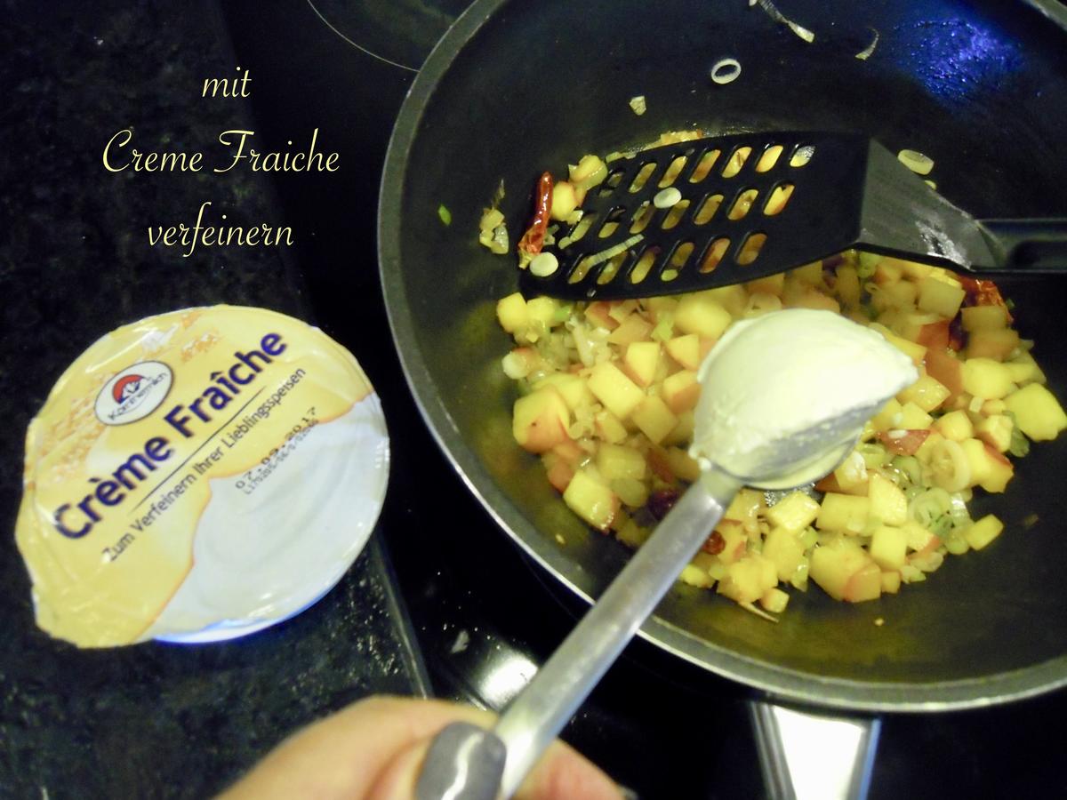 Lachsforellenfilet mit Pasta in Pfirsich - Salsa - Sauce - Rezept - Bild Nr. 3649