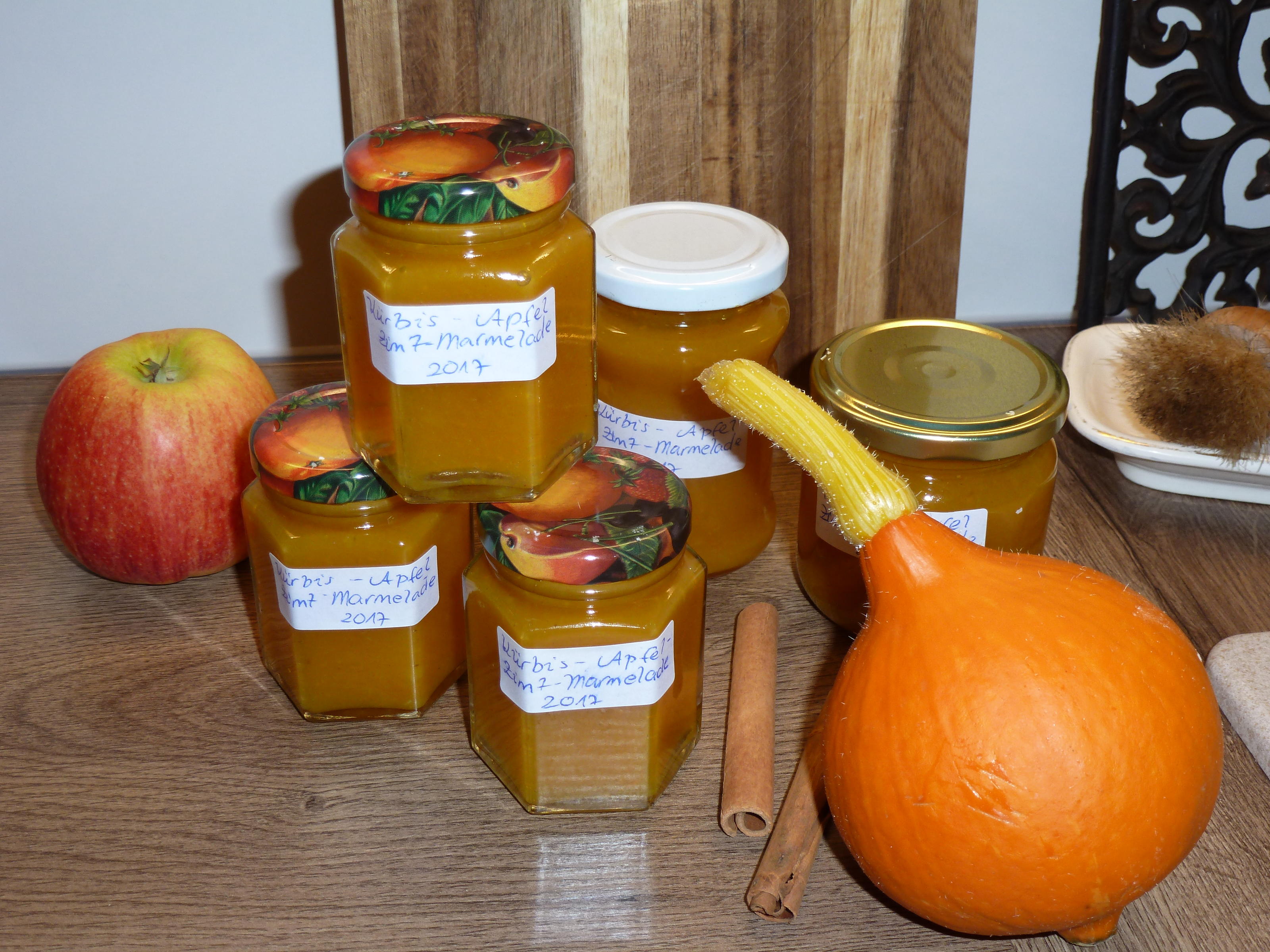 Bilder für Kürbis-Apfel-Marmelade - Rezept