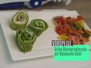 Spinat-Räucherlachsrolle mit leckerem Ratatouillesalat - Rezept - Bild Nr. 2