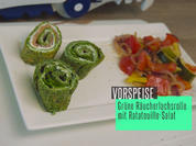 Spinat-Räucherlachsrolle mit leckerem Ratatouillesalat - Rezept - Bild Nr. 2