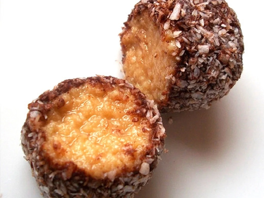 Rezept: Konfekt/Süßware - Kokos - Erdnuss - Pralinen Bild Nr. 3675 Konfekt/Süßware - Kokos - Erdnuss - Pralinen - Rezept - Bild Nr. 3675