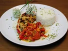 Gefüllte Paprika auf Schmortomaten - Rezept - Bild Nr. 3696