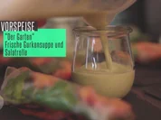 Kalte Gurkensuppe und Salatrollen - Rezept - Bild Nr. 2