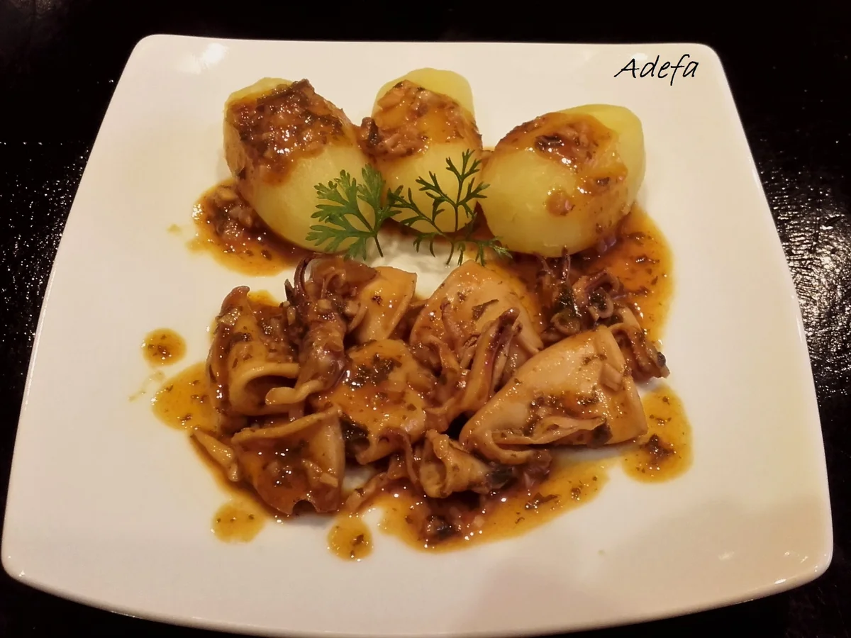 Lulas fritas à Algarvia ~ Tintenfisch nach Algarve Art - Rezept - Bild Nr. 3697