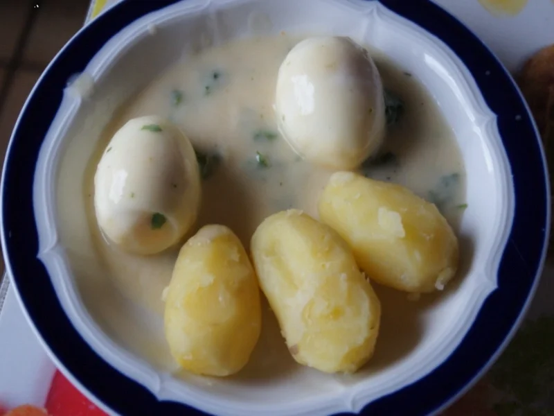 Eier in Petersiliensauce mit Pellkartoffeln - Rezept - Bild Nr. 7