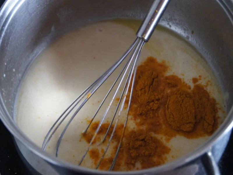 Würstchen-Gemüse-Spieße mit Curry-Rahm-Sauce, Reis und gemischten Salat - Rezept - Bild Nr. 4