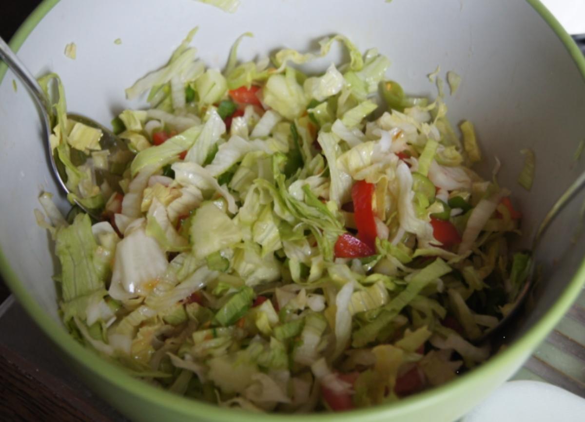Würstchen-Gemüse-Spieße mit Curry-Rahm-Sauce, Reis und gemischten Salat - Rezept - Bild Nr. 6