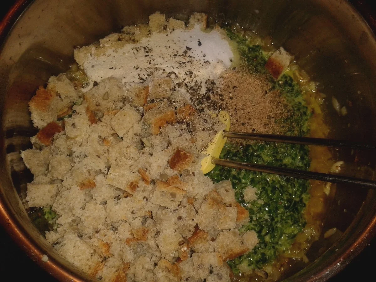 Spinat-Pudding mit Champignon-Petersilien-Schmand - Rezept - Bild Nr. 3699