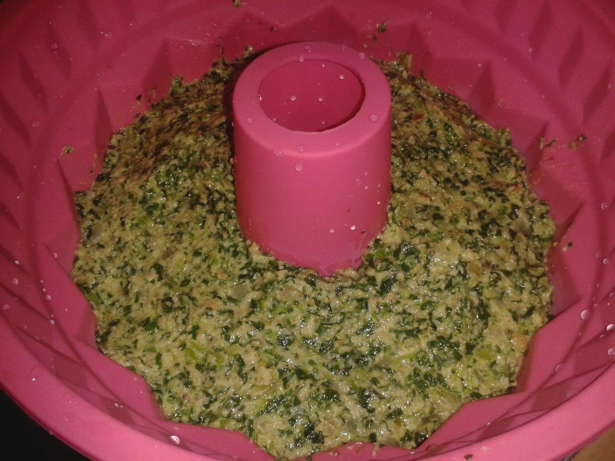Spinat-Pudding mit Champignon-Petersilien-Schmand - Rezept - Bild Nr. 3700