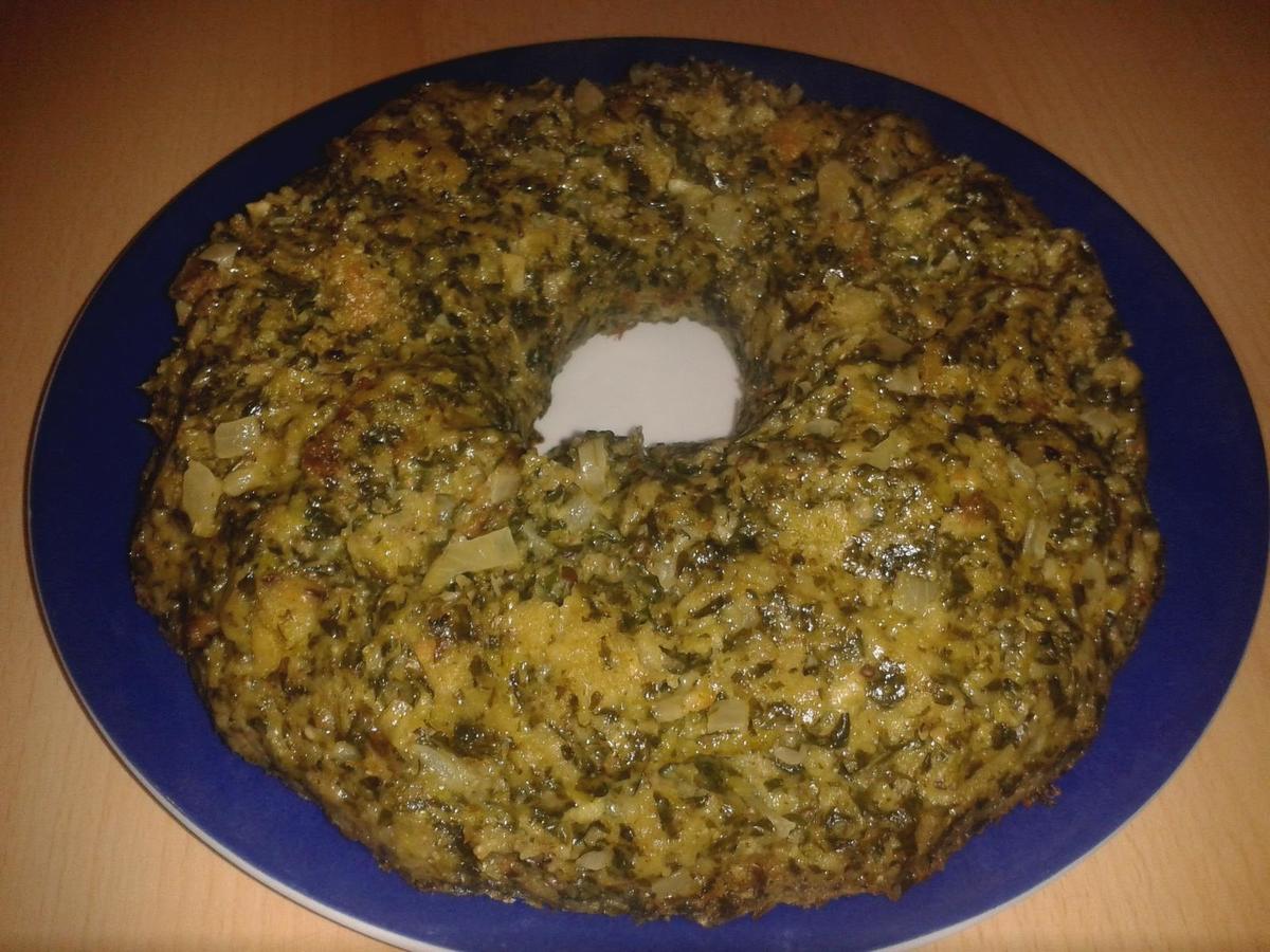 Spinat-Pudding mit Champignon-Petersilien-Schmand - Rezept - Bild Nr. 3702