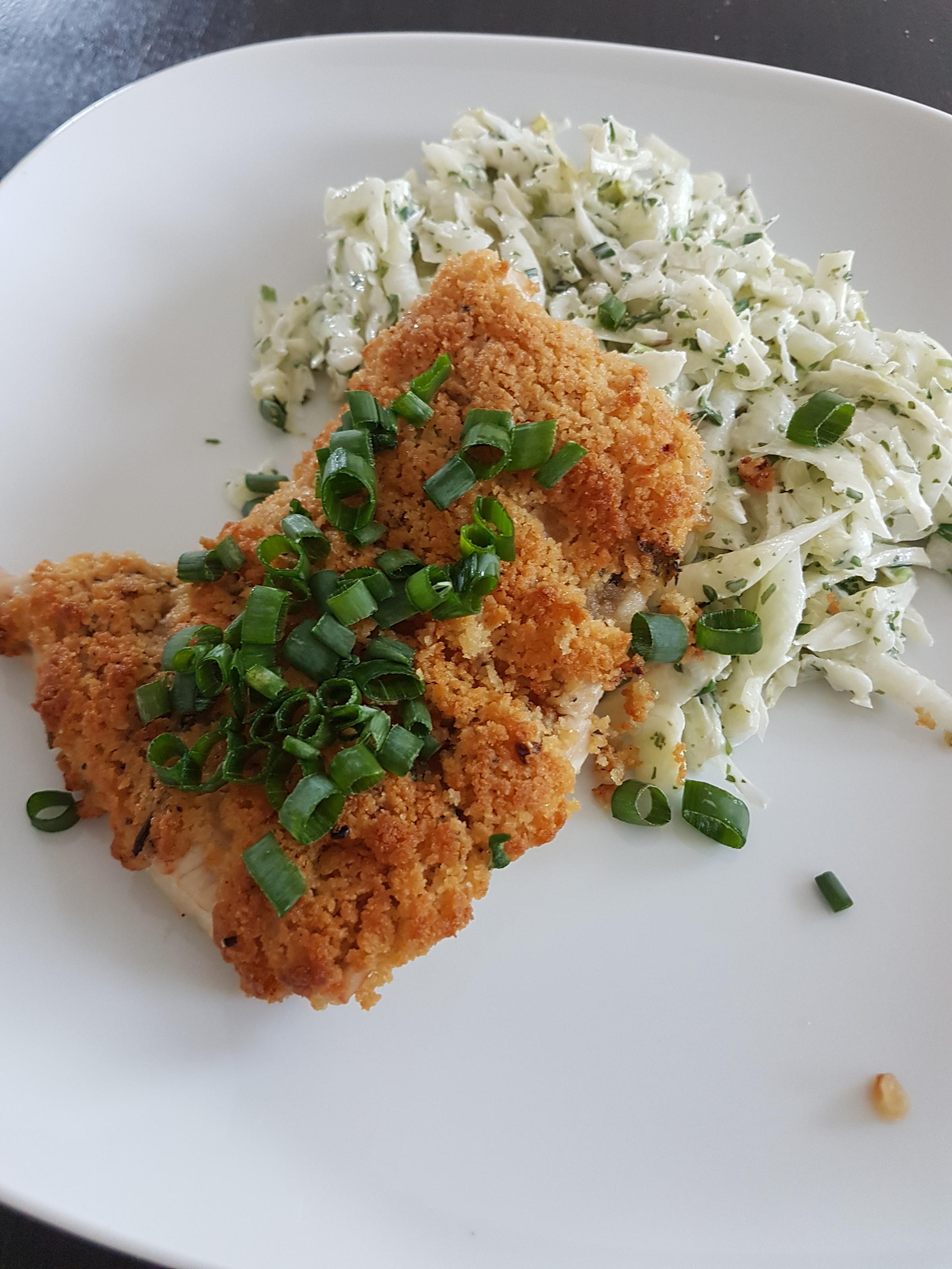 Putenschnitzel aus dem Ofen mit Fenchelsalat - Rezept By CharlyChap