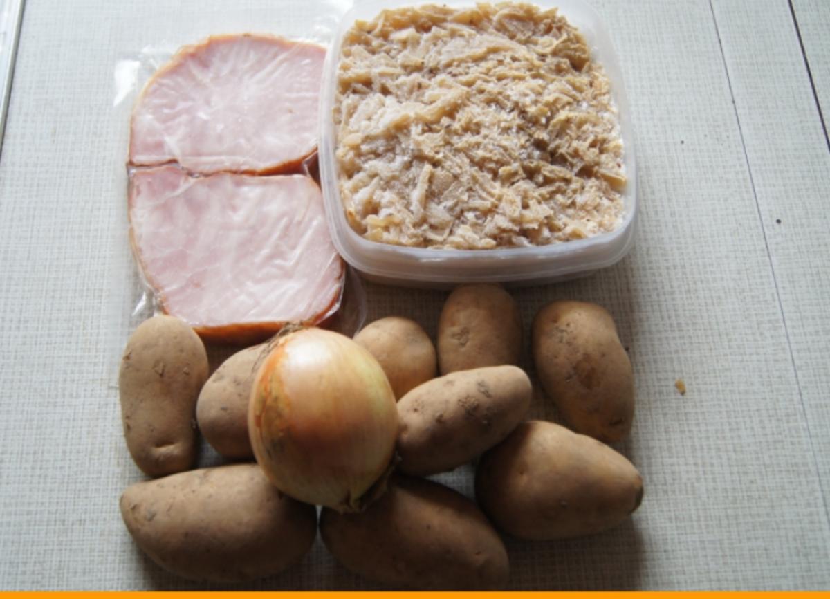 Kasseler auf tschechischen Sauerkraut mit Meerrettich-Kartoffelstampf - Rezept - Bild Nr. 3717