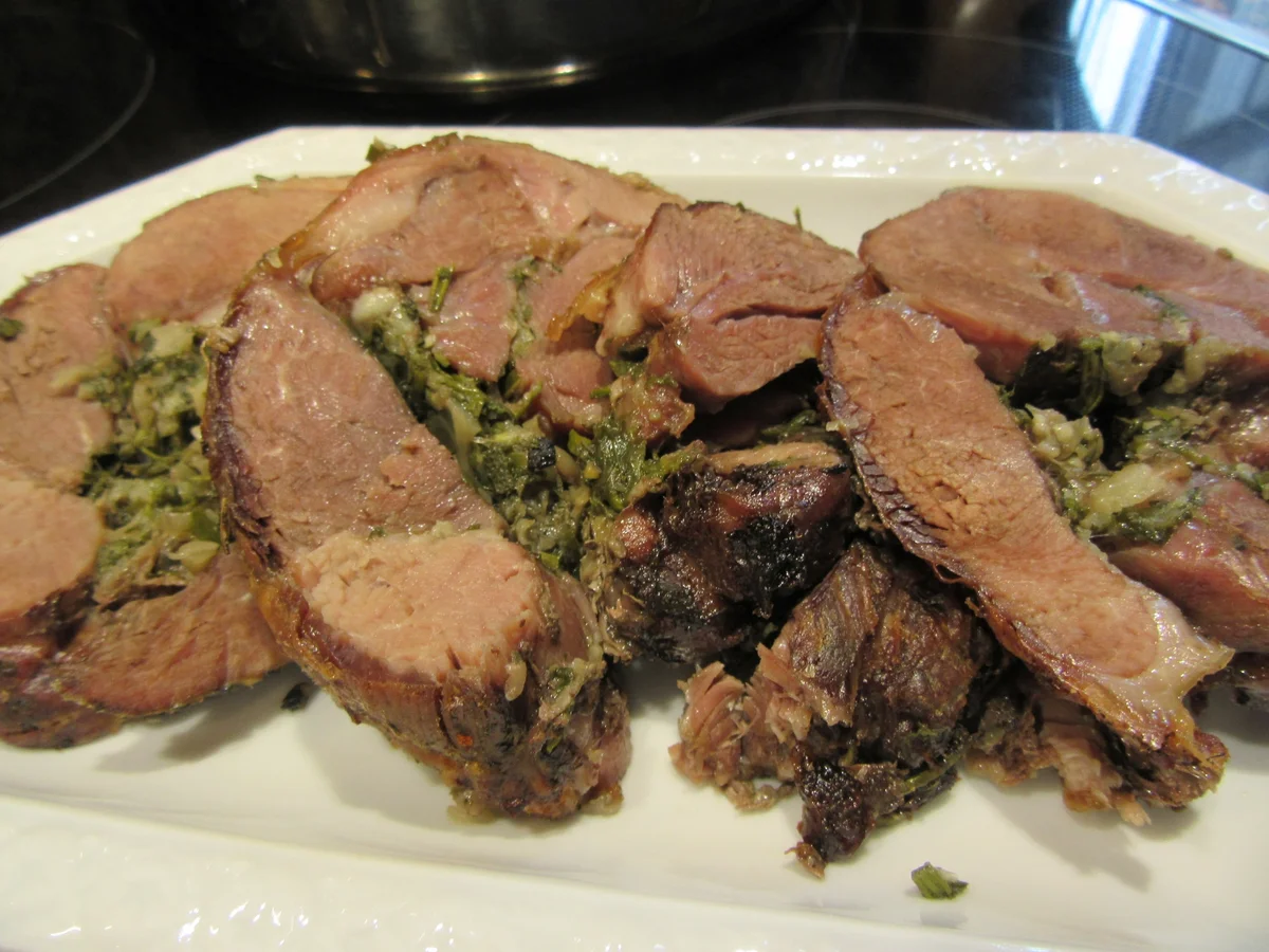 Rezept: Fleisch: Gefüllte Lammkeule Bild Nr. 3777 Fleisch: Gefüllte Lammkeule - Rezept - Bild Nr. 3777