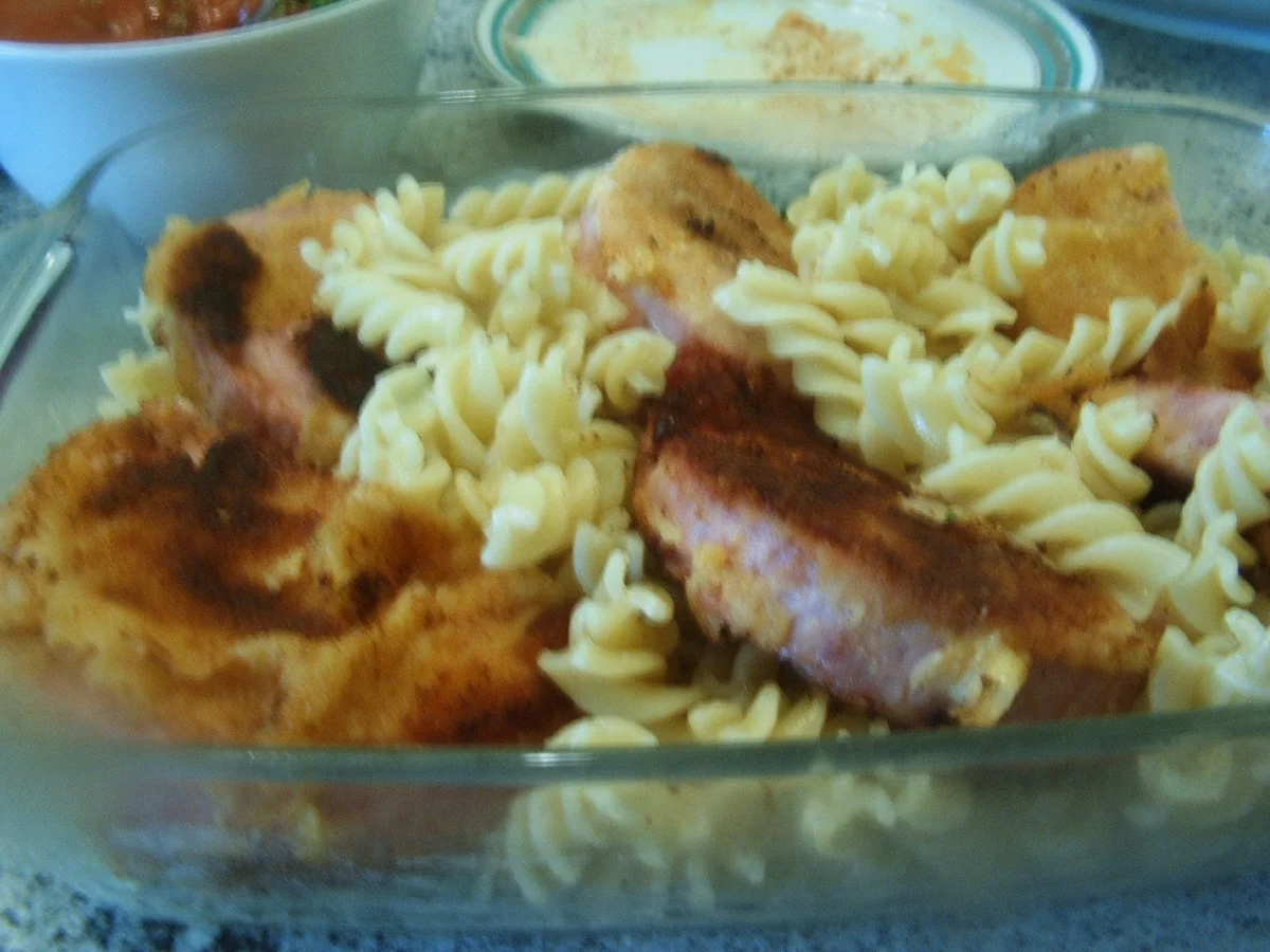 Rezept: Nudel-Jägerschnitzel-Auflauf Bild Nr. 7 Nudel-Jägerschnitzel-Auflauf - Rezept - Bild Nr. 7