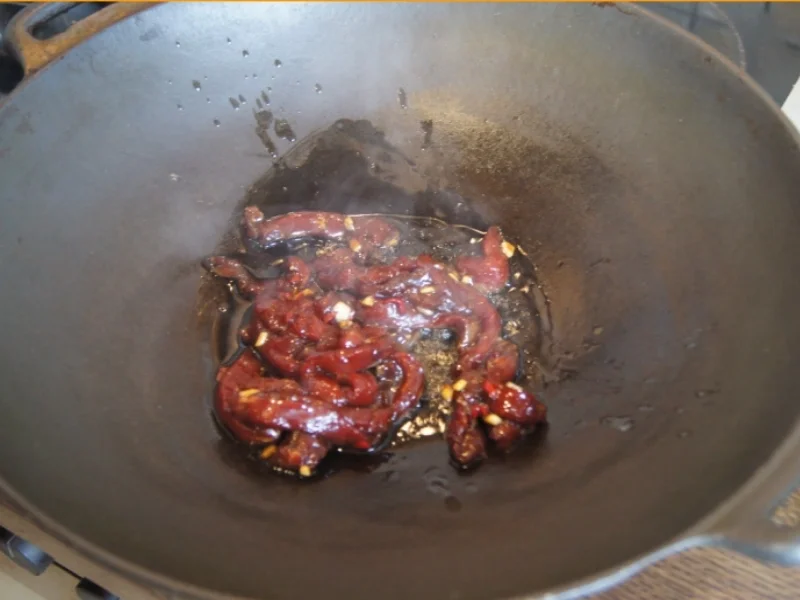 Rindfleischstreifen mit Gemüse im Wok und Basmati Reis - Rezept - Bild Nr. 3791