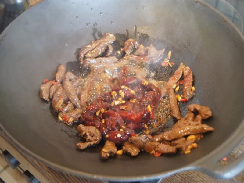 Rindfleischstreifen mit Gemüse im Wok und Basmati Reis - Rezept - Bild Nr. 3792