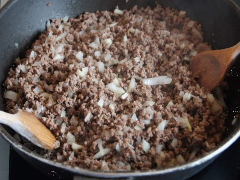 Rinderhackfleisch-Zucchini-Pfanne mit Drillingen - Rezept - Bild Nr. 3794