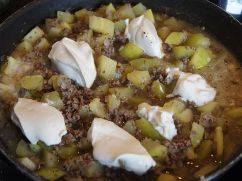 Rinderhackfleisch-Zucchini-Pfanne mit Drillingen - Rezept - Bild Nr. 3795