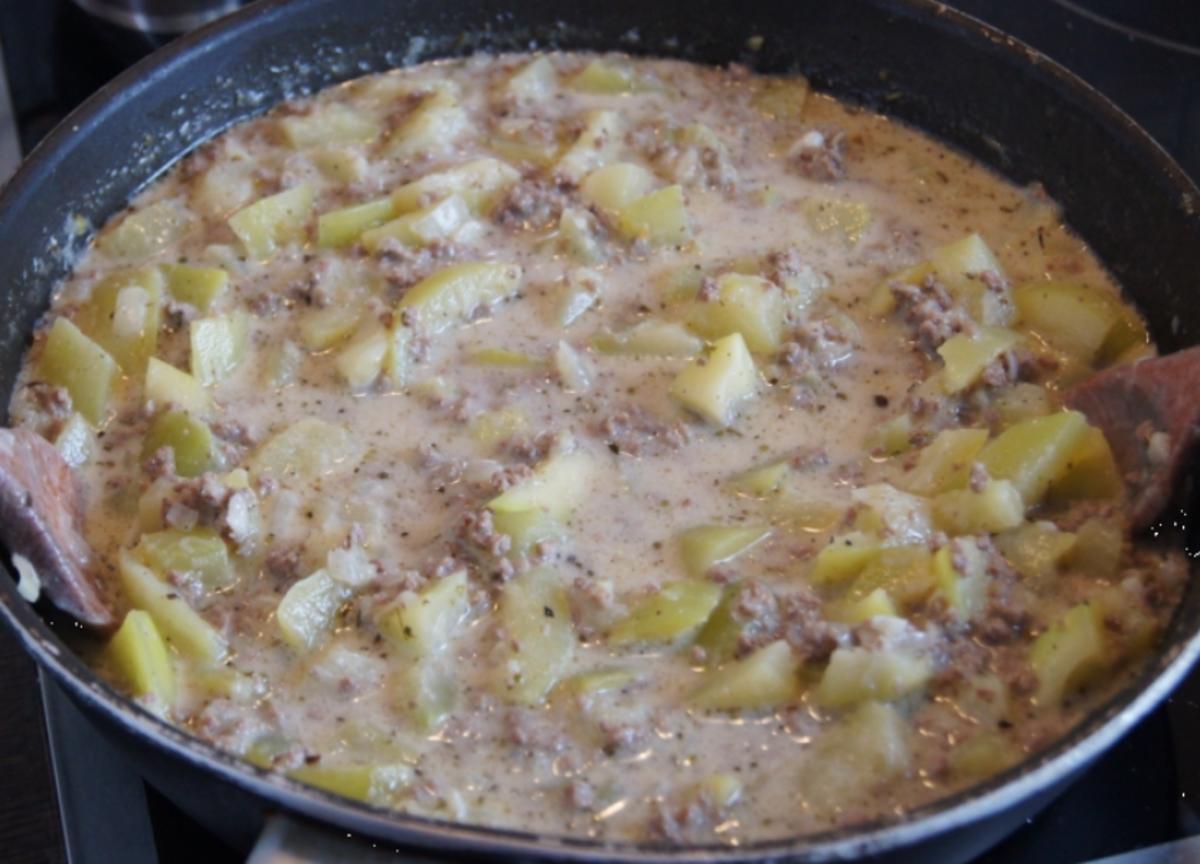 Rinderhackfleisch-Zucchini-Pfanne mit Drillingen - Rezept - Bild Nr. 3797