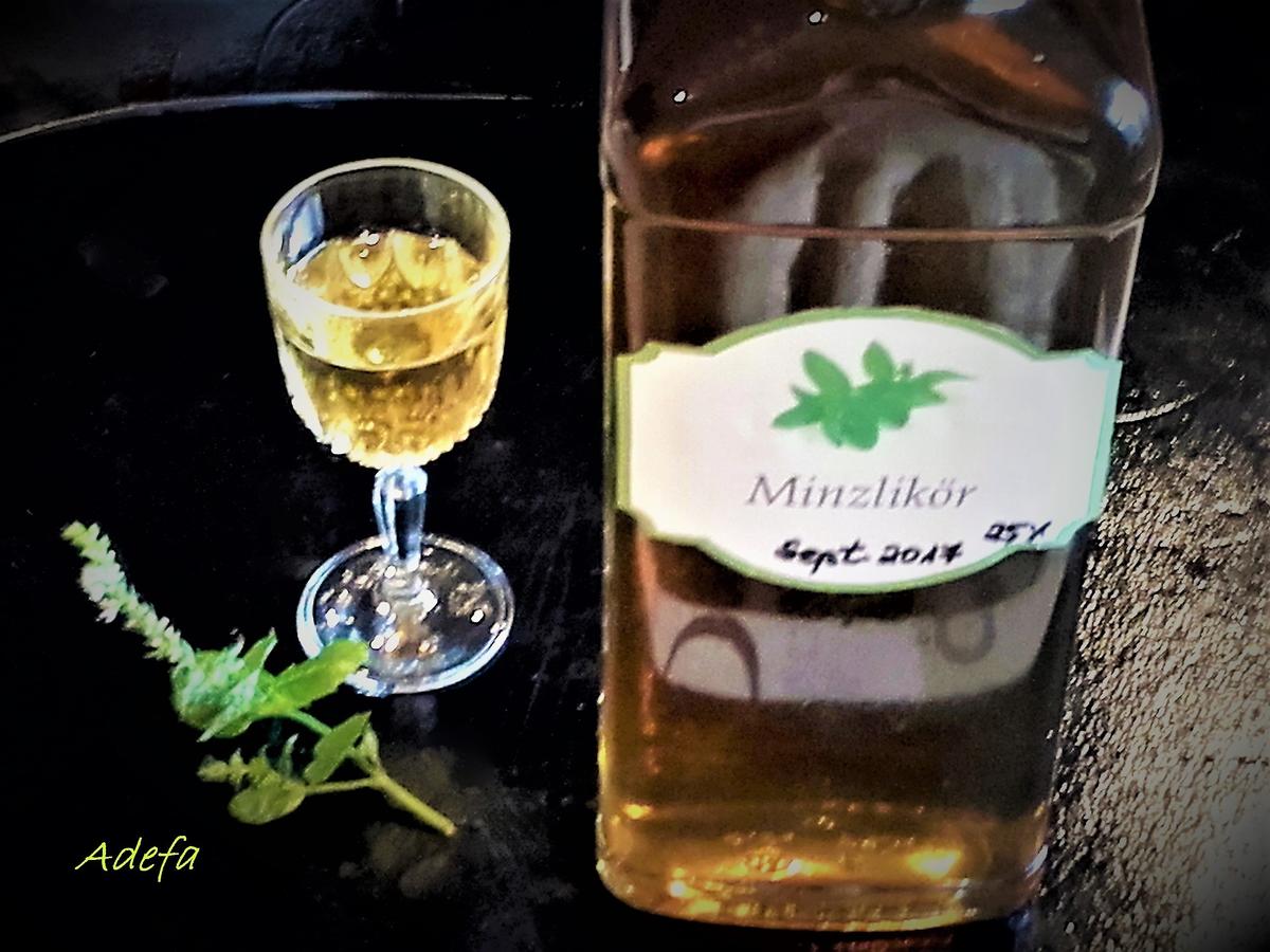 Minze Likör Pfefferminz Likör - einfach - von Adefa