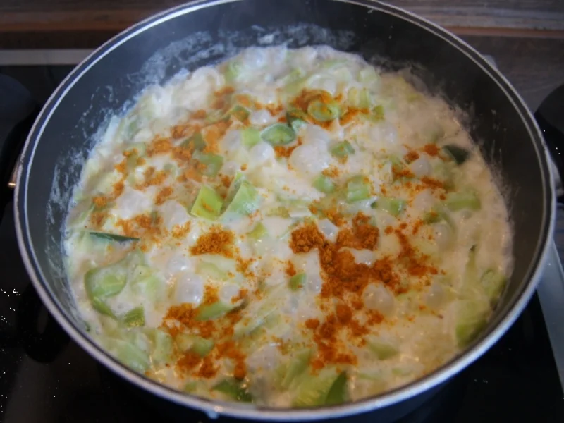 Rezept: Kotelett mit Curry-Rahm-Porree Bild Nr. 3826 Kotelett mit Curry-Rahm-Porree - Rezept - Bild Nr. 3826