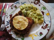 Kotelett mit Curry-Rahm-Porree - Rezept - Bild Nr. 3831