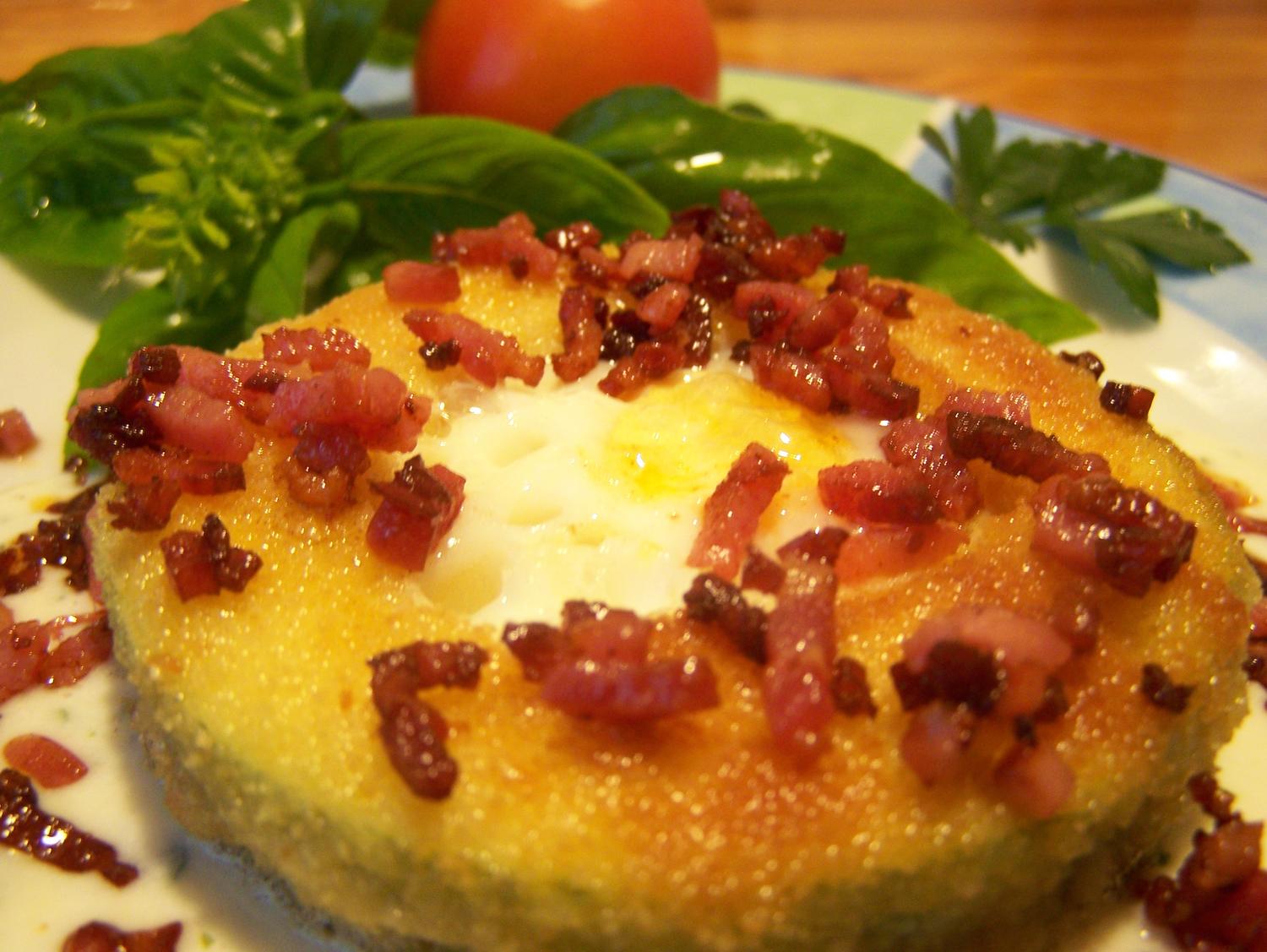 panierte Zucchini-ringe, gefüllt zum Frühstück oder Lunch - Rezept ...