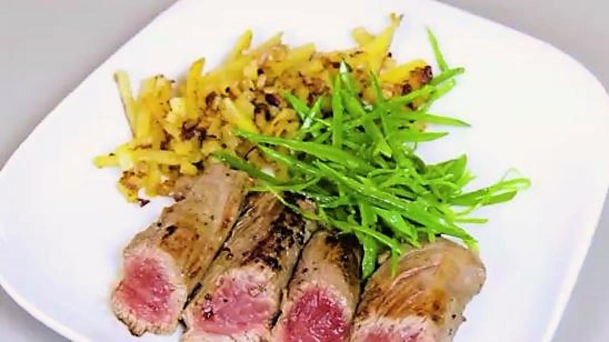 Bilder für Lammfilet mit Kartoffeln und Gemüse - Rezept