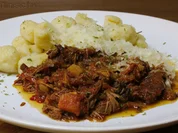 Reh-Schmortopf mit Tomaten.  Oder pulled Reh :-) aus dem Ofen! - Rezept - Bild Nr. 3825