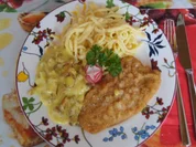 Schnitzel mit Rahmpfifferlingen und Spätzle - Rezept - Bild Nr. 3839