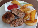 Tatarfrikadellen mit Kartoffelecken - Rezept - Bild Nr. 3831