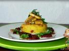 Zander auf Kartoffelbett mit Rotezwiebelmarmelade & Rucola-Pesto - Rezept - Bild Nr. 3825
