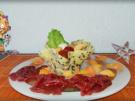 Carpaccio mit Salat im Grana Padano-Körbchen - Rezept - Bild Nr. 3825